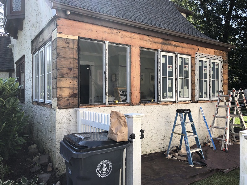 Removal of all exterior trim
